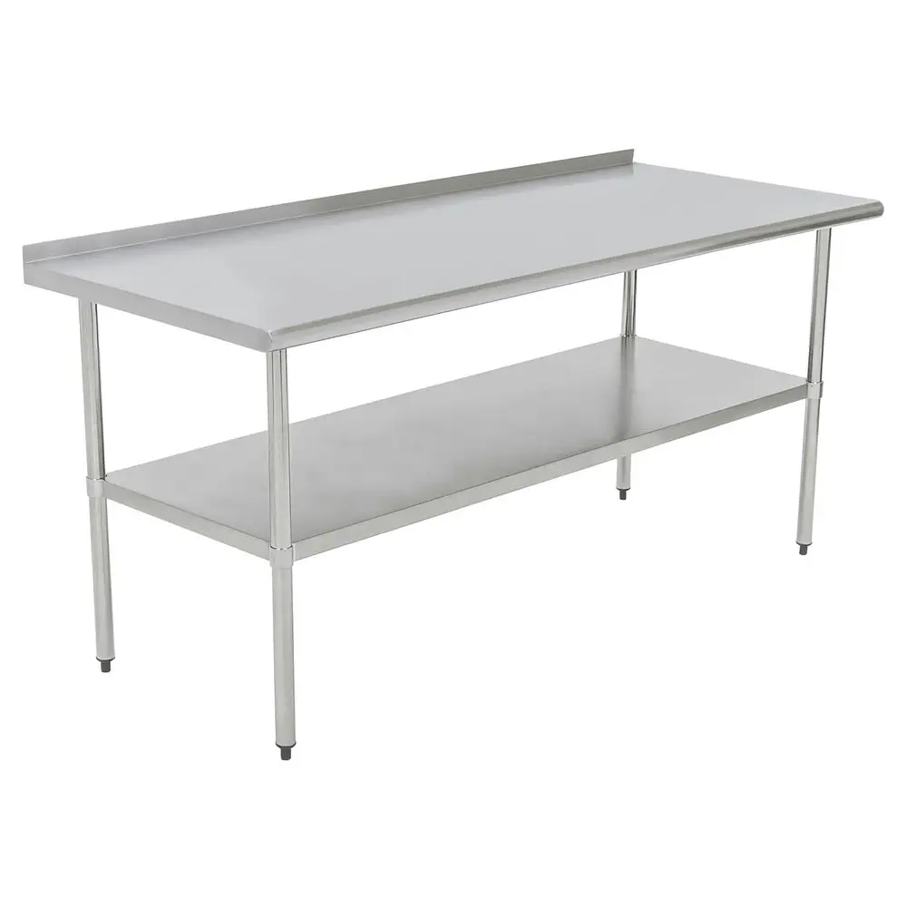 

Stainless Steel Kitchen Prep and Work Table, Commercial Work Table for Restaurant and Home, 72 x 30, Stainless Steel