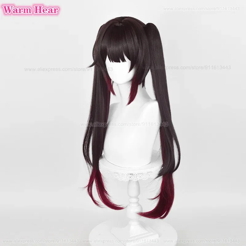 72cmロング スパークル合成ゲームHSRミックスカラーグラデーションコスプレ耐熱ファイバーハロウィンパーティーウィッグ+ウィッグキャップ