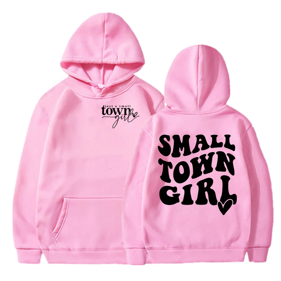 

Small Town Girl Print Fashion Casual Hoodies Country Girls Classic Street Style Pullover Hoodie Positive Town Girl Sweatshirts