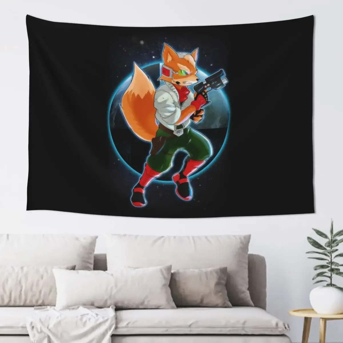 Fox McCloud Tapestry Room Decorations Aesthetics Room Decor Cute Outdoor Decor Wall Decorations Tapestry