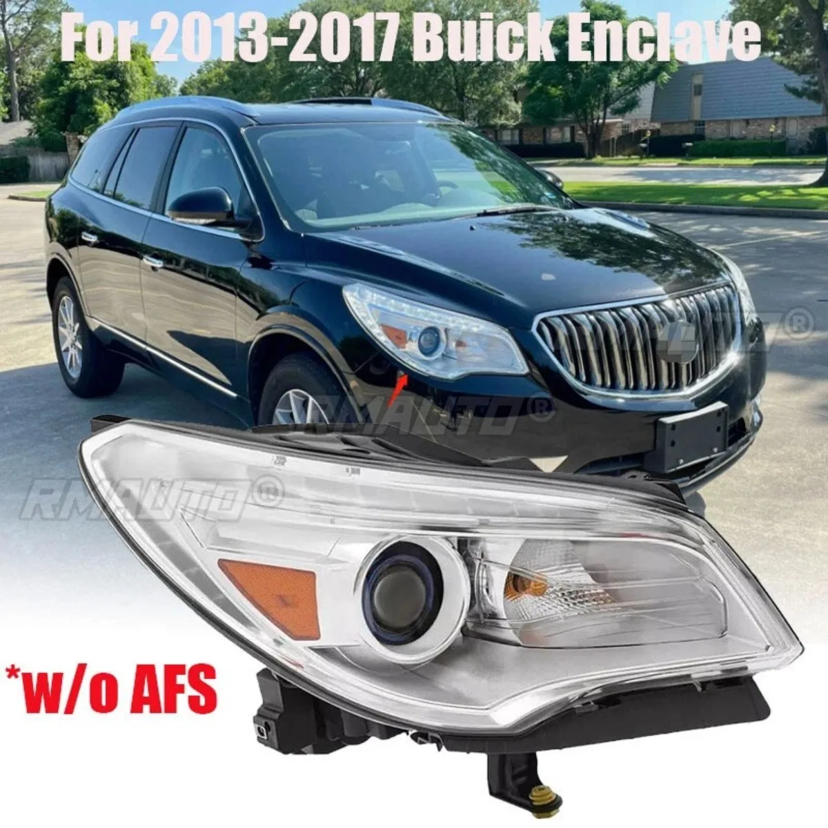 

For Buick Enclave 2013-2017 LED Fog lamp Daytime Running Light Waterproof Fog Lamp Car Headlight Assembly Modification Part