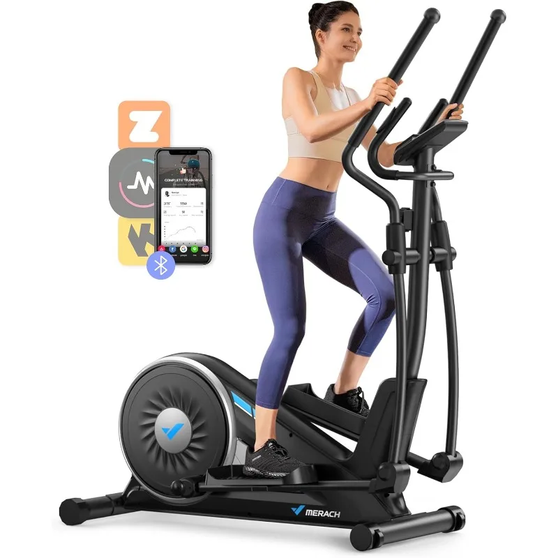 

MERACH Elliptical Exercise Machine for Home Use, Elliptical Machine with Hyper-Quiet Magnetic Drive System, 8-Level Resistance