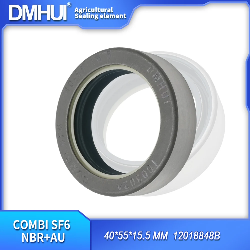 Front Axle 12018848B Oil Seal 40x55x15.5mm NBR AU Rubber - DMHUI Rotary Shaft COMBI SF6 Type Tractor Hub Seal Ring 40*55*15.5