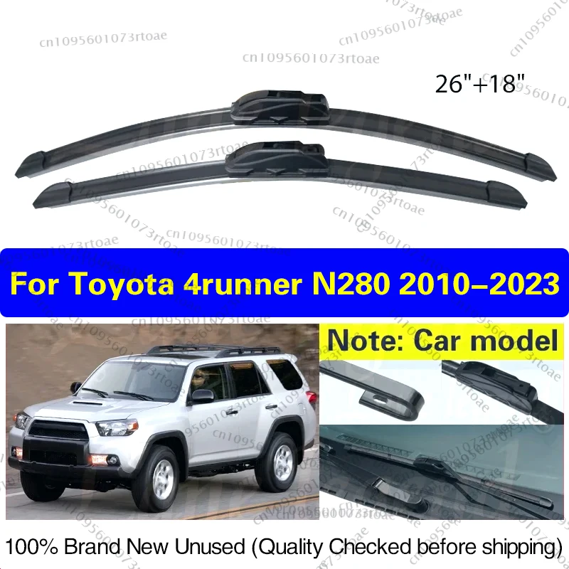 

For Toyota 4runner N280 2010 - 2023 Car Accessories Front Windscreen Wiper Blade Brushes Wipers U Type J Hooks 2021 2022 26"+18"