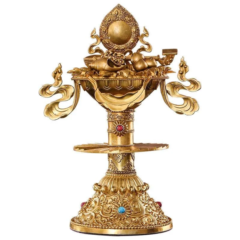 Sacred high quality Buddhist doctrine tool talisman Buddhism Five desires Symbolic wisdom Worshiping ornaments 21CM