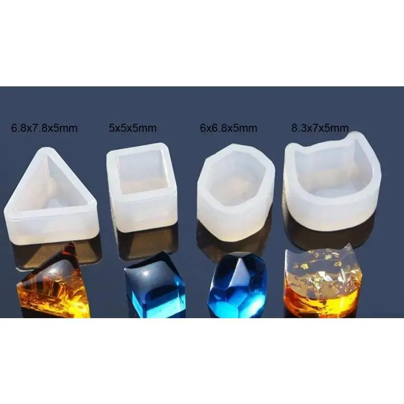 4 Teile/satz DIY Silikon Ohrring Ohr Stud Form, Der Schmuck Harz Casting Mould Handwerk Werkzeug Silikon Ohrring Zurück Einstellungen Formen