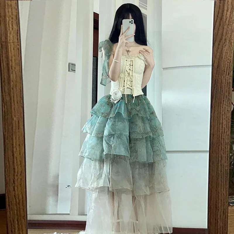 

Elegant High Waist Ball Gown Long Evening Dress for Women Birthday Party Princess Skirt Loiretta Style Luxury Simple New 2024