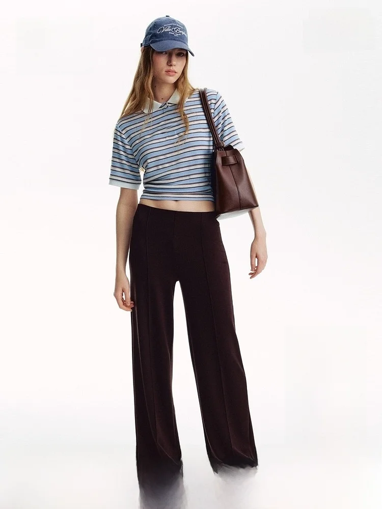 

Женская вязаная кофта H&M: теплая зимняя модель с плотной вязкой, воротником в полоску, повседневная, стандартный крой, смесь полиэстера