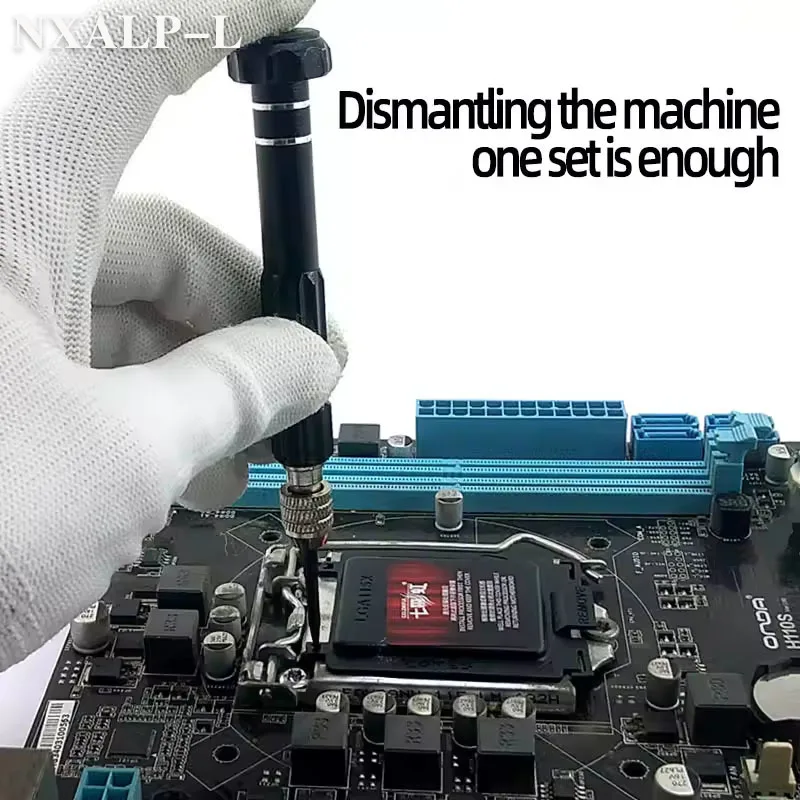 Watch Repair Screwdriver Handle 5 in 1 Alloy Magnetic Disassemble Open Repair Screwdriver Tool for Watchmaker Phone Eletronic