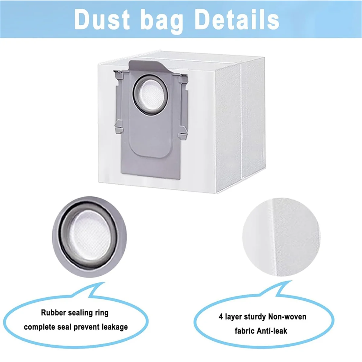 Bagian pengganti untuk Roborock Q5 Q5 + Q5 Plus Robot penyedot debu sikat sisi utama filter Hepa kantong debu