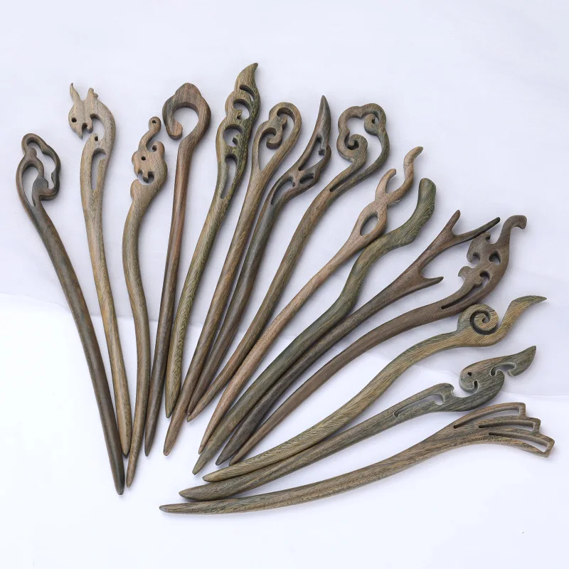 Vintage Simple Wood Hairpin For Women Antique Hair Stick Hair Clip Cheongsam Chinese Hanfu Hair Accessories Hair Pins tiara Gift