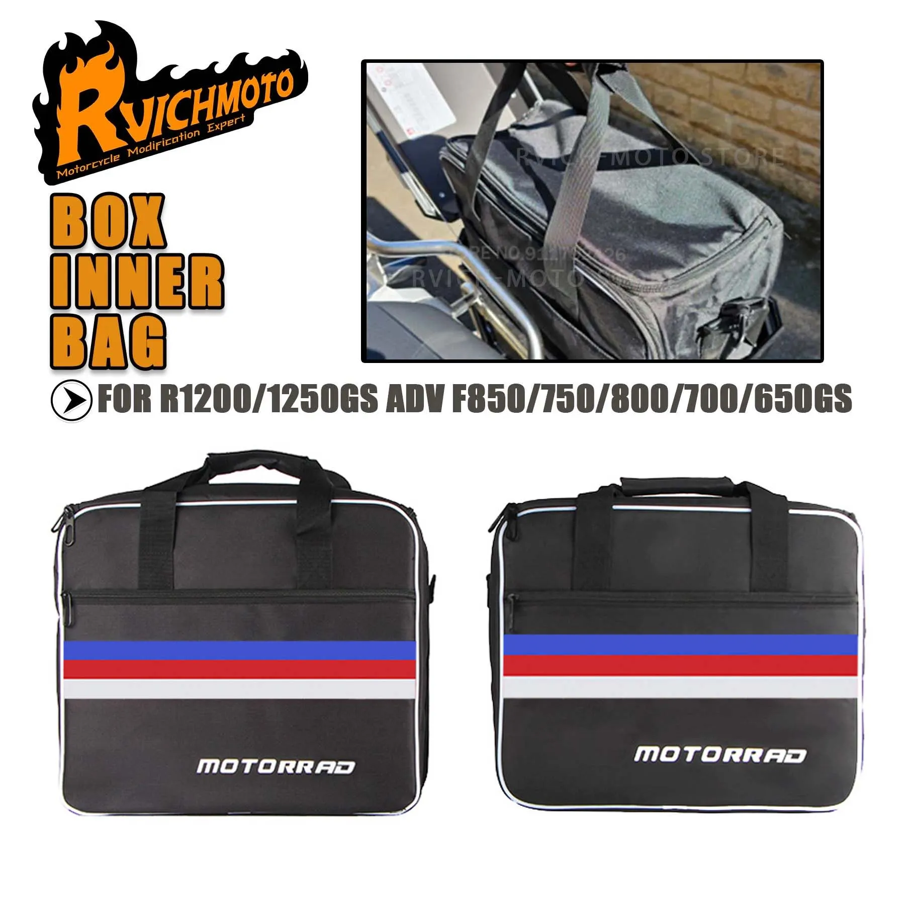 

R1250GS R1200GS ADV Motorcycle Expandable Inner Saddlebag Luggage Side Box Case Saddle Bags For BMW F850 GS Panniers Inner Bag