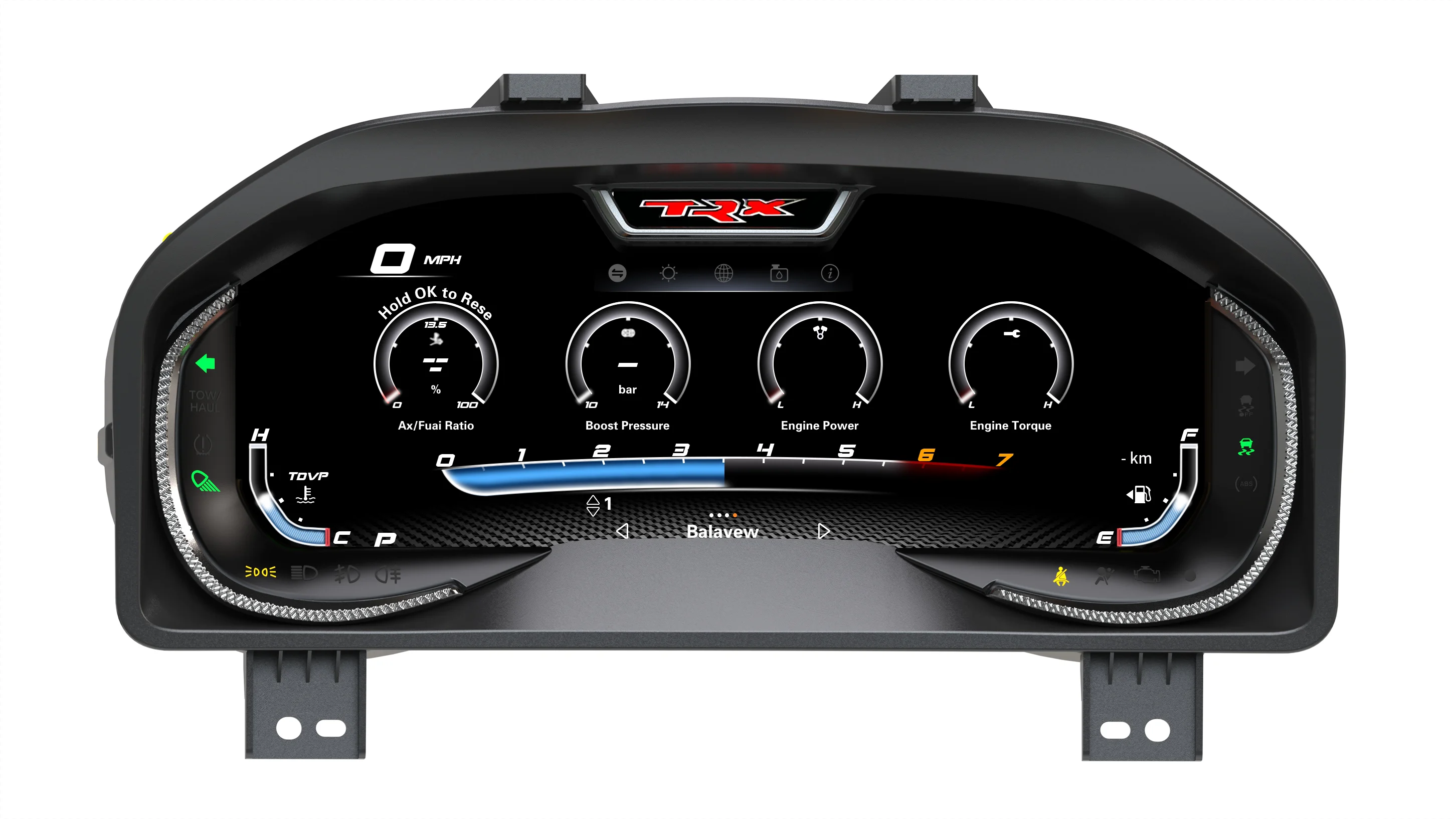 Digital Cluster For Dodge Ram 1500 2500 3500 2013-2018 Dashboard Virtual Cockpit Instrument Auto Speed Meter Screen QLED Display