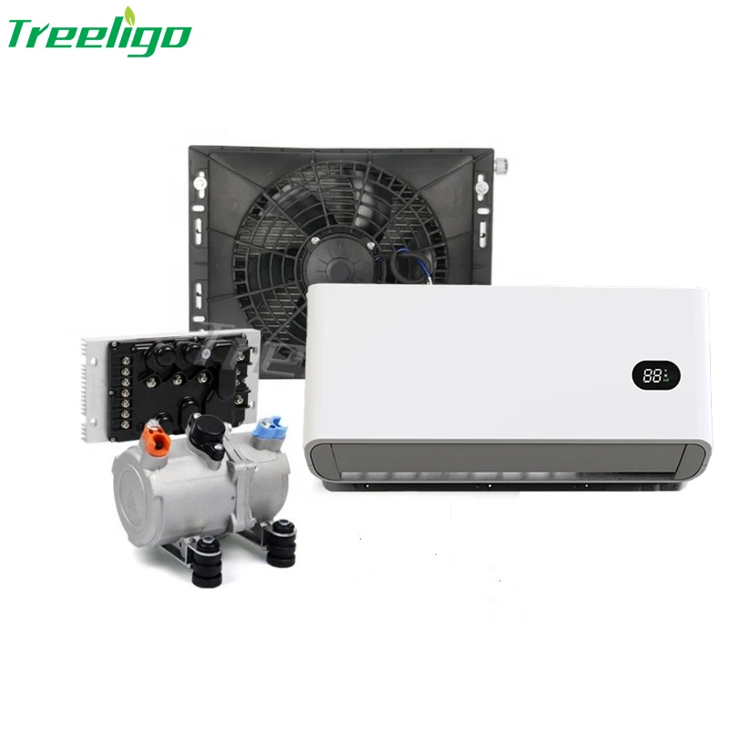 Hot Sale 12 Volt 24v Hidden Air Conditioner Truck Tractor Excavator Van Car Rv Air Conditioner