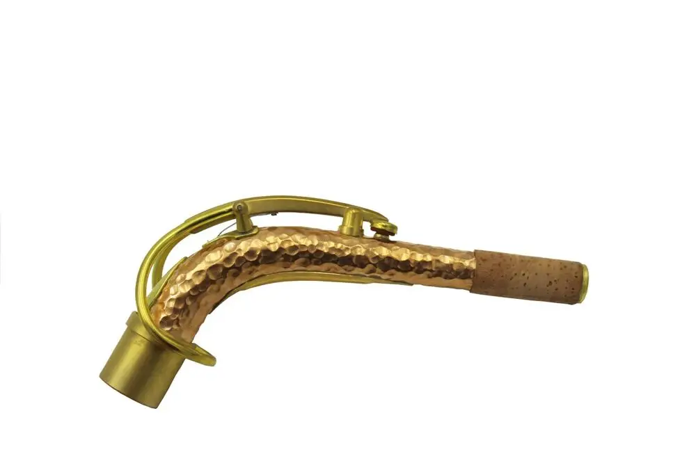 رقبة ألتو ساكسفون من النحاس المطروق يدويًا للموسيقى الشرقية SBA برقبة 24.5 ملم