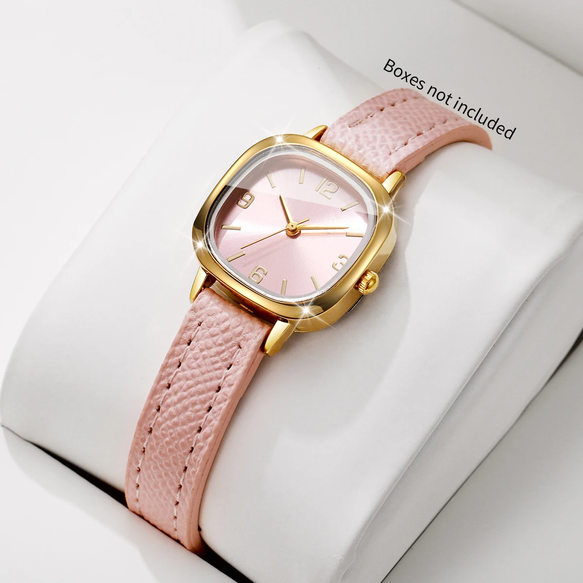 Elegant Square Arabic Women Quartz Watch Casual Leather Strap Ladies Analog Dress Wristwatches Relogio Feminino（Without Box）