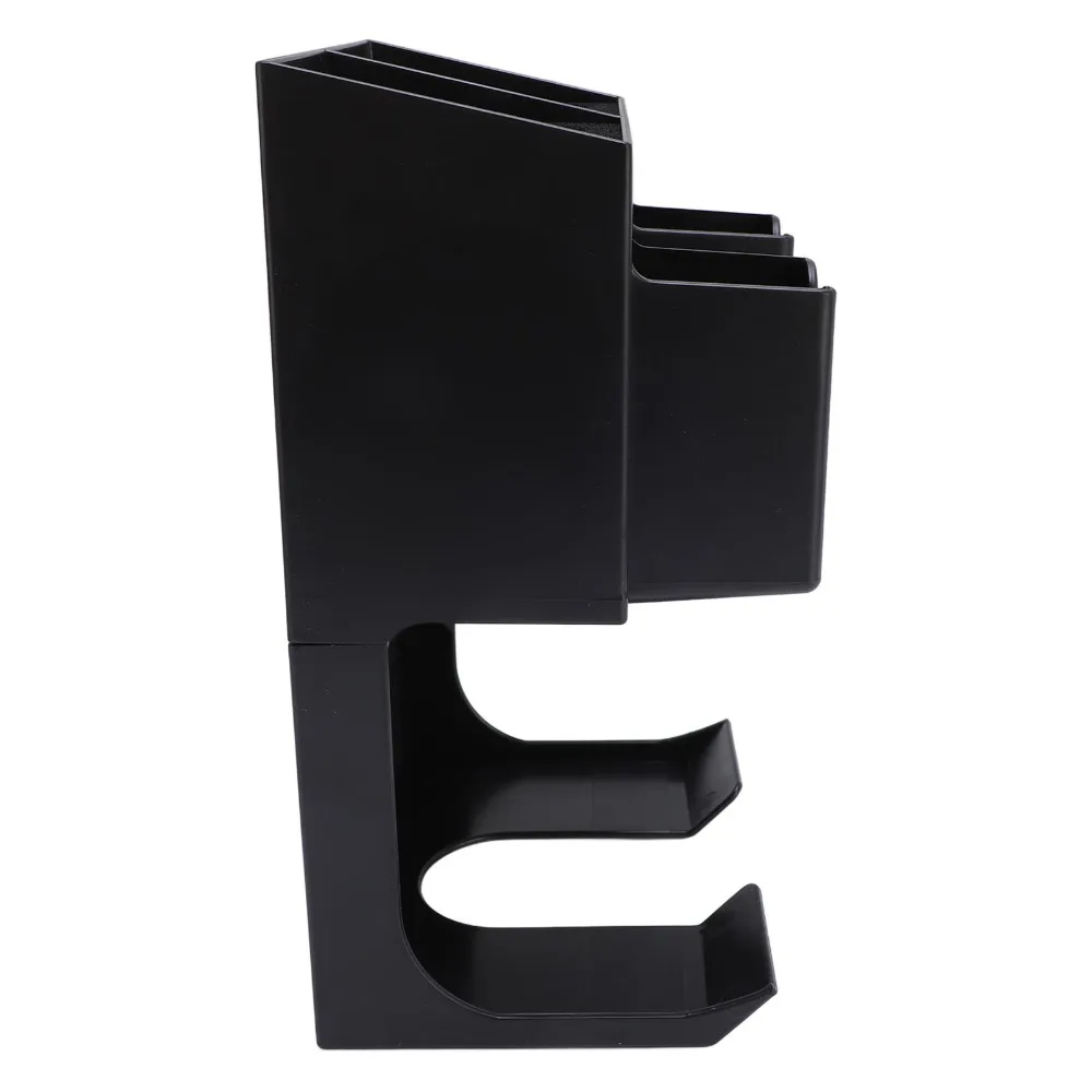 PP Barber Clipper Holder Rack Multifunctional Design Wall Mounted Clipper Guard Holder Black Color Multiple Slots