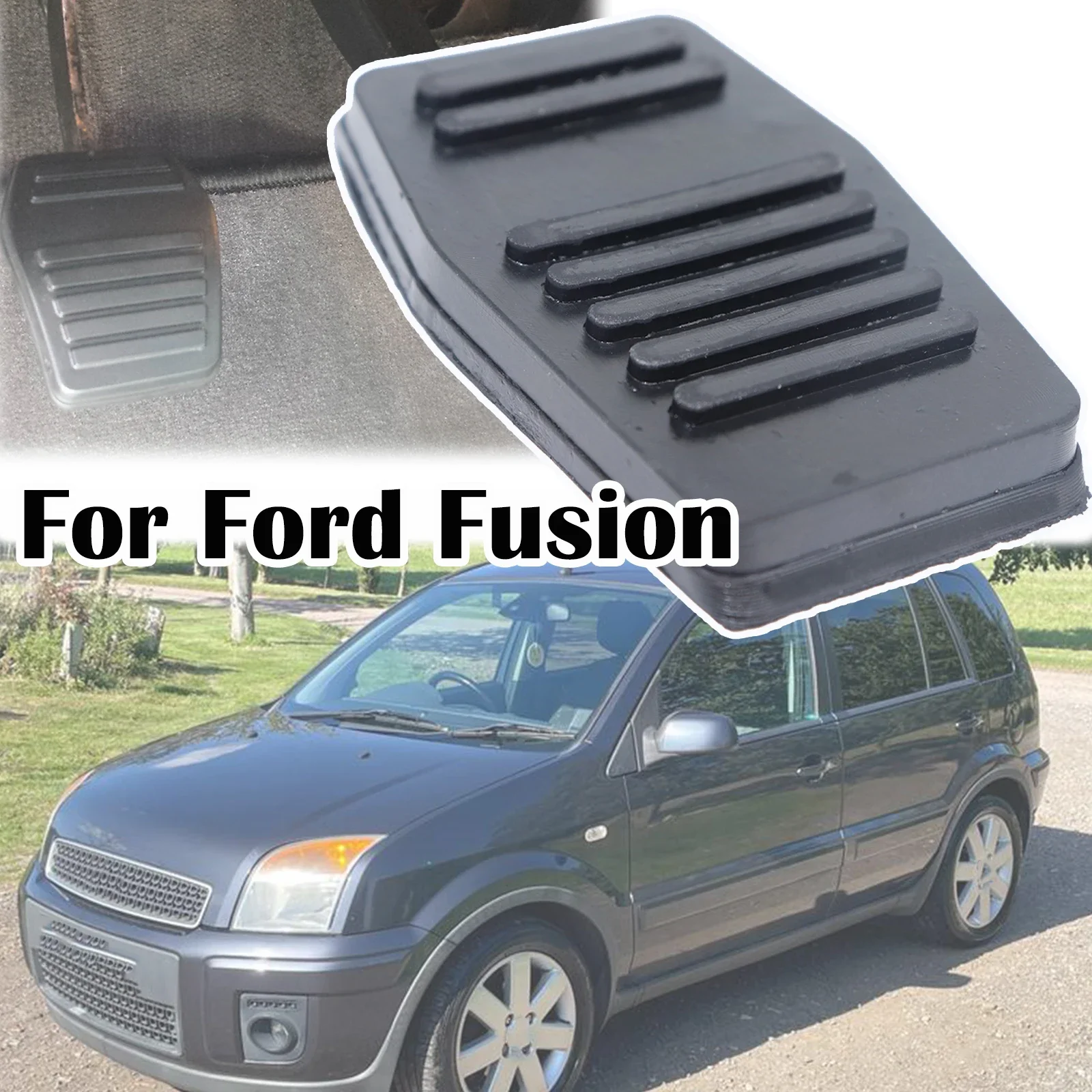 2Pcs Brake Clutch Foot Pedal Rubber Pad Cover Accessories For Ford Fusion JU 2001 - 2004 2005 2006 2007 2008 2009 2010 2011 2012