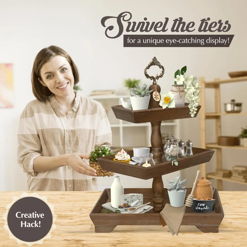 

3 Tier Serving Tray [3 in 1] - Gorgeous Coffee Table Tray