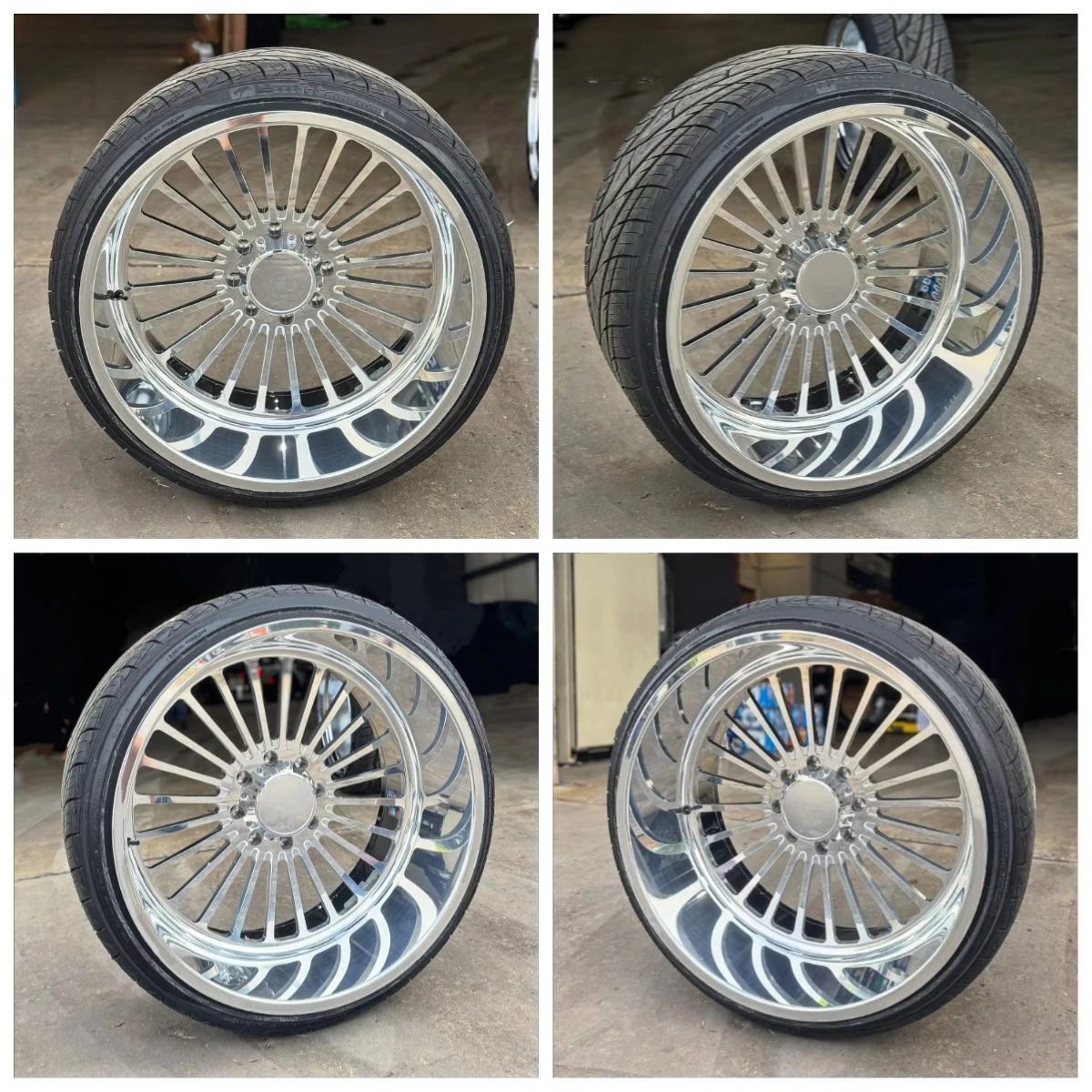 

Polished Forged Truck Wheel 20x10 22x12 24x14 26x16 28x14 for JTX F150 F250 F350 Silverado1500 2500 . 6x139.7 8x180 8x165.1