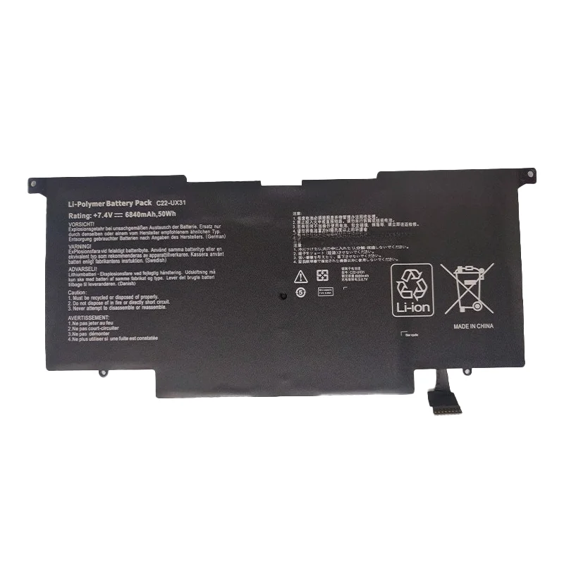 Premium Replacement 7.4V 6840mAh Laptop Battery Compatible For ASUS C22 UX31 ZenBook UX31A UX31E Safe Durable High Performance