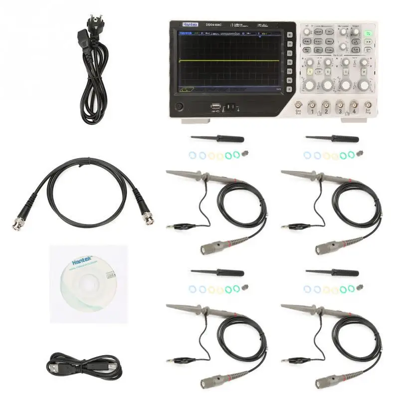 Hantek Dso4104c 1gs/s 12bit Bench Top 4 Channel Oscilloscope 100mhz Usb Digital Storage Oscilloscope