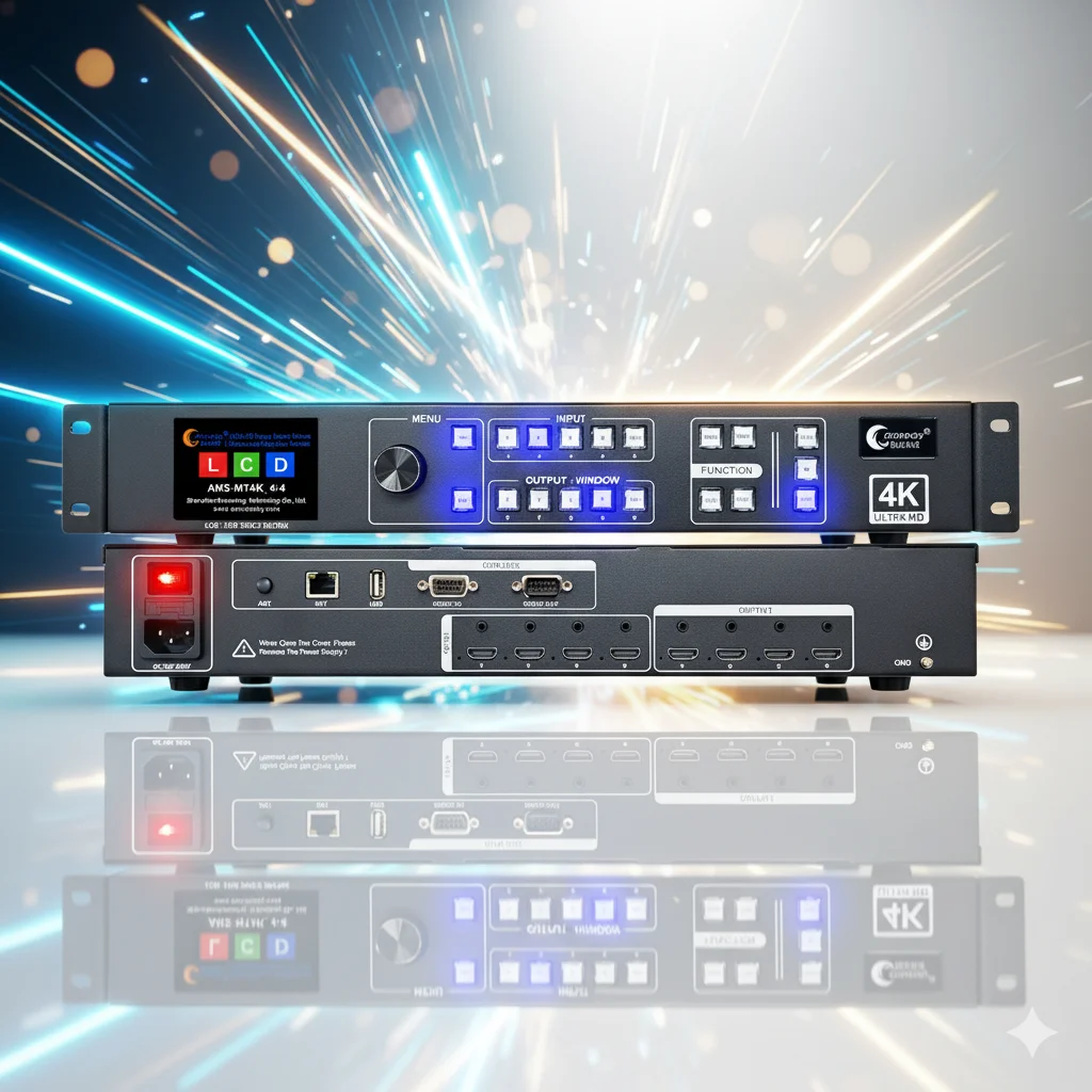 HDMI فيديو مصفوفة 4x4 4K 60 هرتز HDMI2.0 مصفوفة التبديل الفاصل 4 في 4 خارج محول سلس للكمبيوتر المحمول شاشة التلفزيون