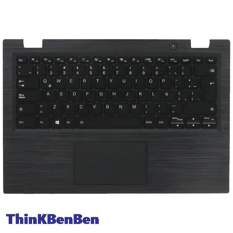 LAS Latin Spanish Black Keyboard Upper Case Palmrest Shell Cover For Lenovo 14W 5CB0S95281