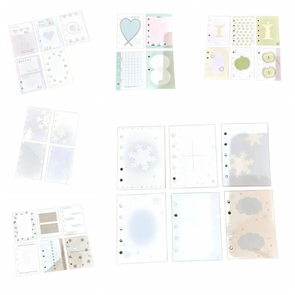 40Sheet/50Sheet/60Sheet M5 A8 Loose-Leaf Notebook Refill Paper Cake Snowflake Star Inner Refill Binder Paper Pages 5-hole