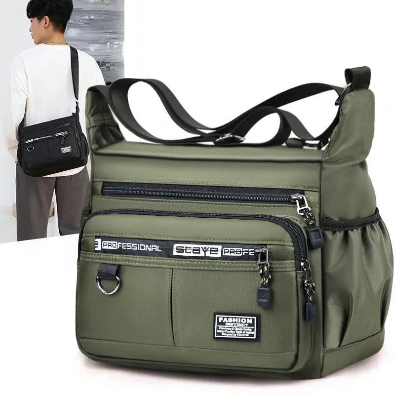 

2025 New Men's Shoulder Bag Oxford casual travel message bag daily large capacity crossbody bag for travel trip