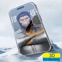 Blueo For Iphone 15 pro max 3D Hot bending Curved Full Screen Tempered Glass Screen Protector For Iphone 15 pro Screen Protector