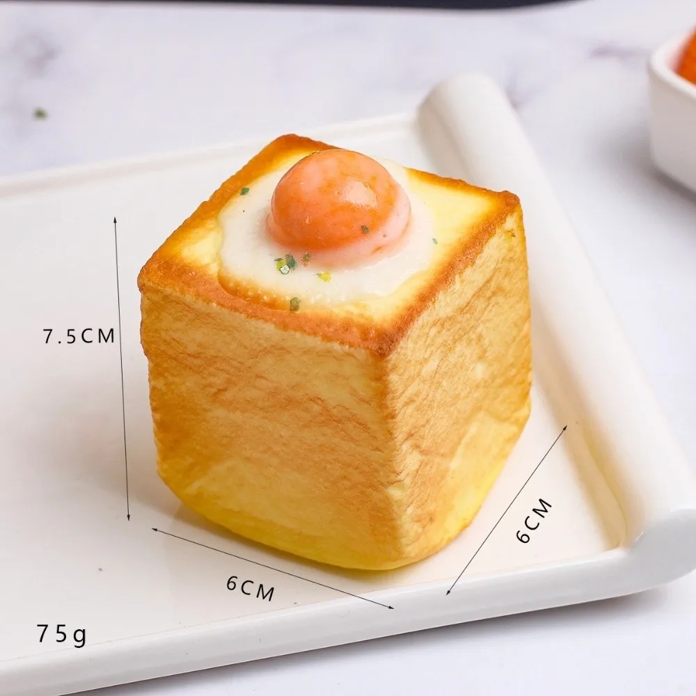 Realistic Slow Rebound Squeeze Bread Donuts PU Simulation Bread Stress Relief Soft Pinch Photography Props