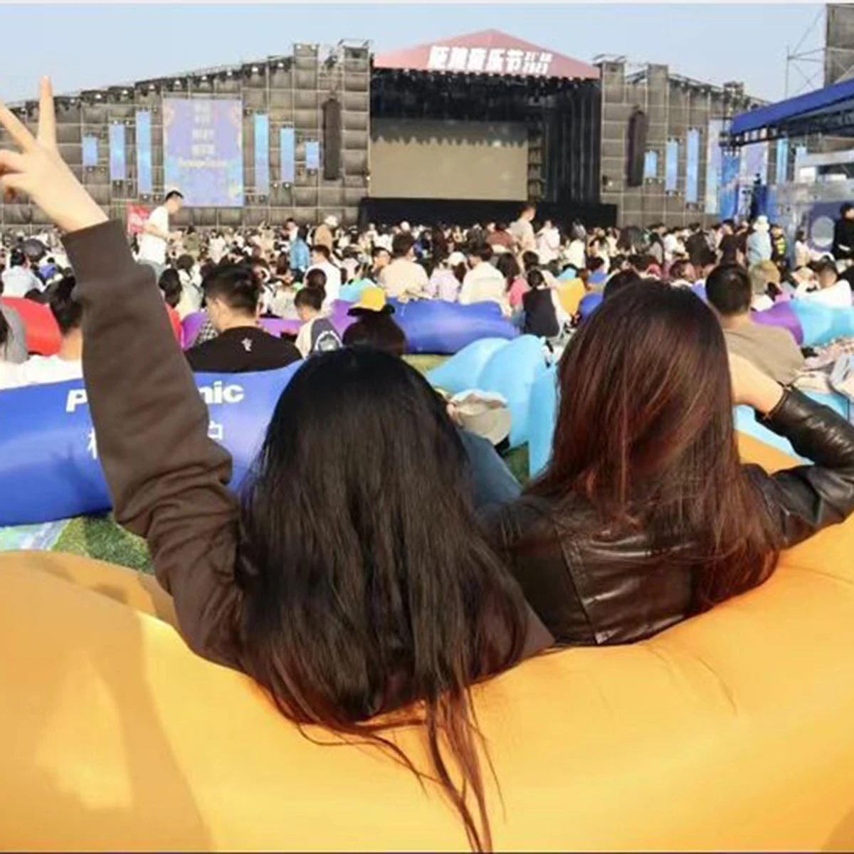 Portable Inflatable Bed, Outdoor Camping Lounge Chair, Inflatable Sofa, Sofa for Picnic, Double Air Cushioned Seat view 5