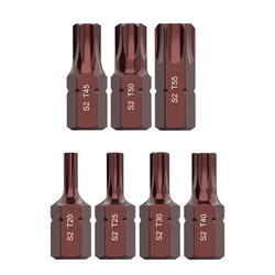 7Pcs 30mm Torx Screwdriver Bit Set Magnetic Batch Head For Electric Wrench Socket Bit 10mm Shank T20 T25 T30 T40 T45 T50 T55