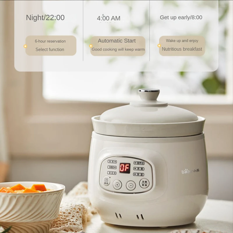 Ceramic slow cooker mini small household automatic 1-2 people health soup pot multi-functional BB porridge kitchen appliances