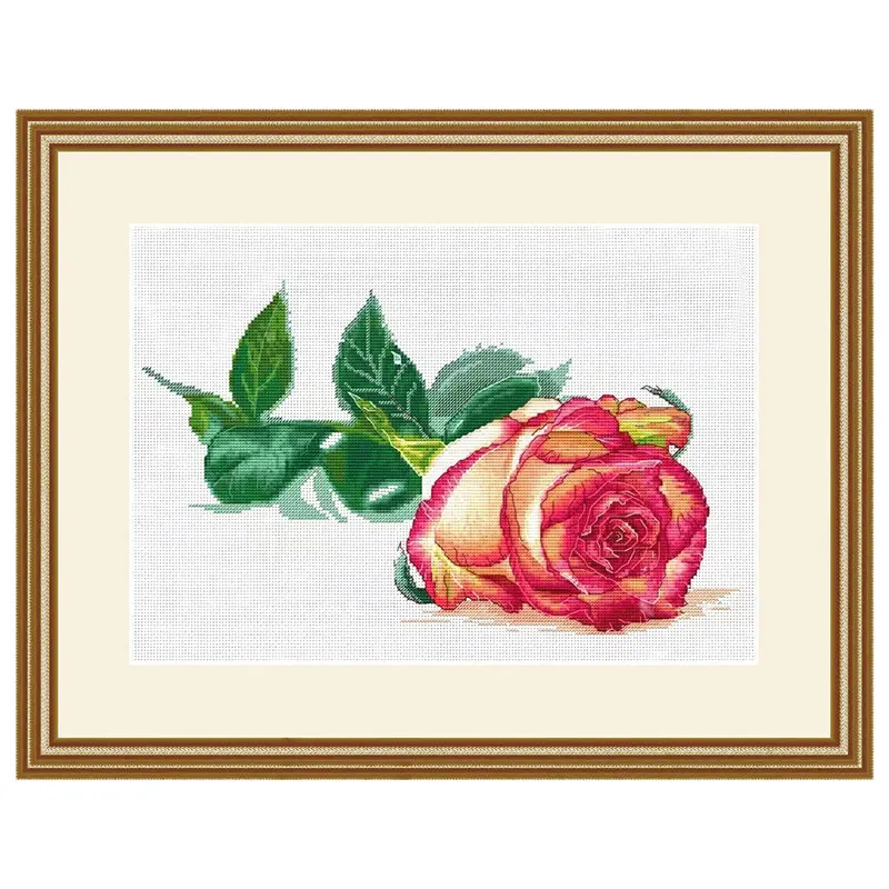 Precision Printing B1714 Single Rose Fishxx Cross Stitch Kit