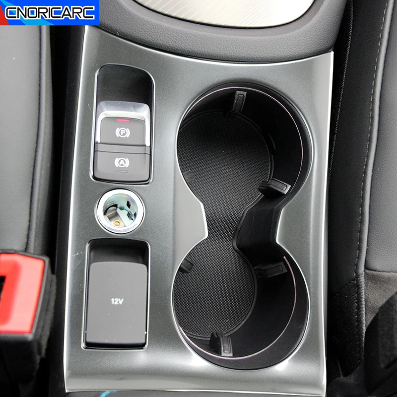 

Car For Audi Q3 2012-2018 LHD Console Water Cup Holder Frame Decoration Cover Sticker Trim Stainless Steel Interior Accessories