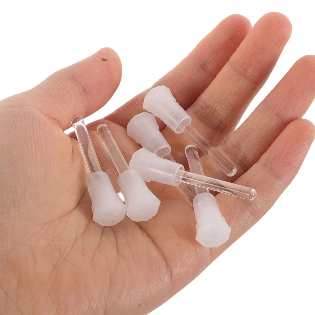 

50pcs Essential Oil Bottle Set Glass Rod Applicator Refillable Travel Mini Storage Packaging Wand Diffusion Sturdy Small Oil