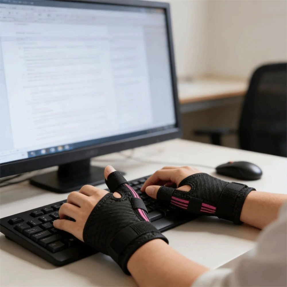 Soporte ergonómico de muñeca con férula pulgar envolvente transpirable - imagen 3