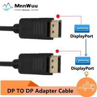 MnnWuu 1.8M 1080P HDR DP To Display Port Cable for Video PC Laptop TV 1.8M DP Adapter Cable DP TO DisplayPort Cable for Notebook