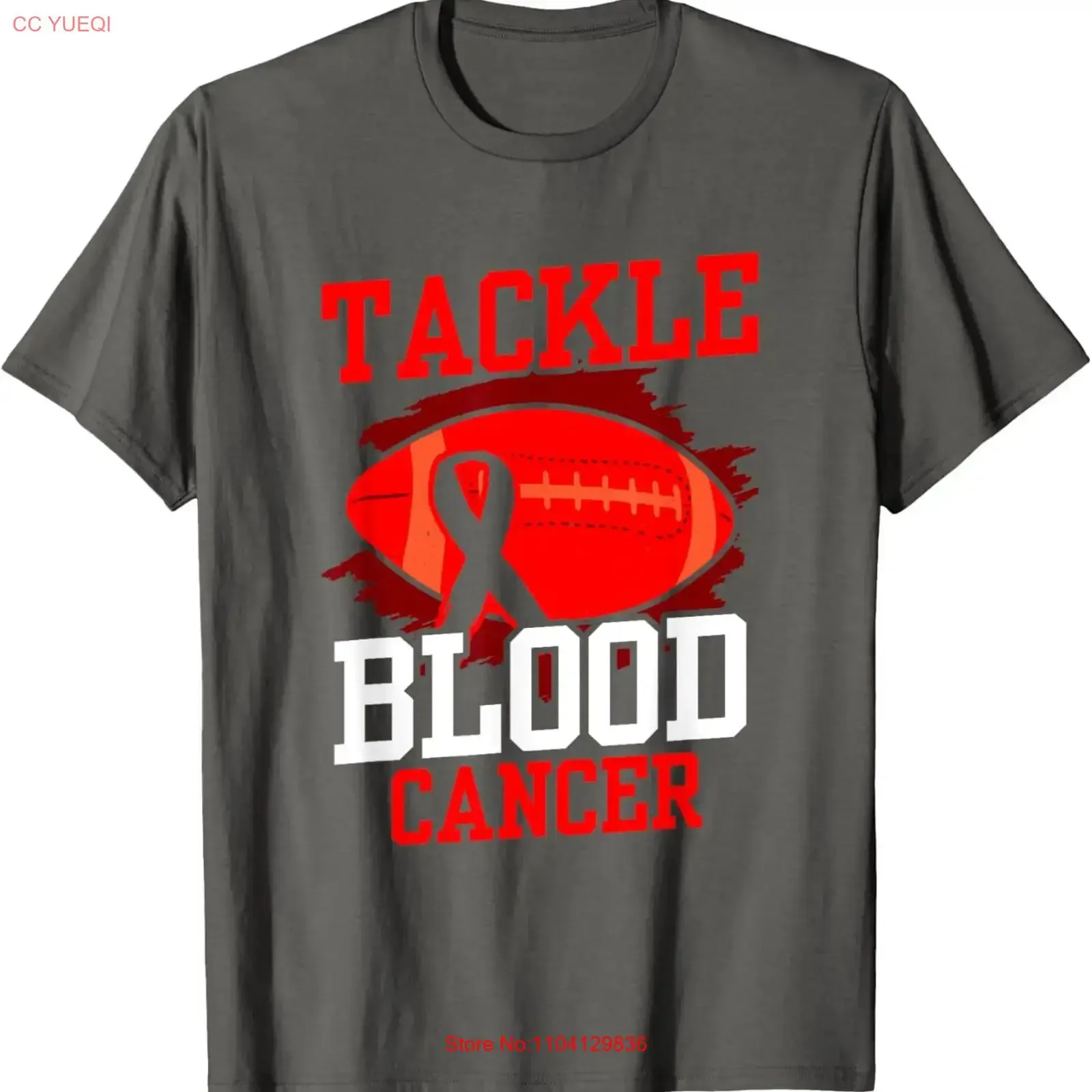 Tackle Blood Cancer Awareness Design Funny T Shirt vintage Washed Top For Everyday Wear Stretched Stylish fashion homme