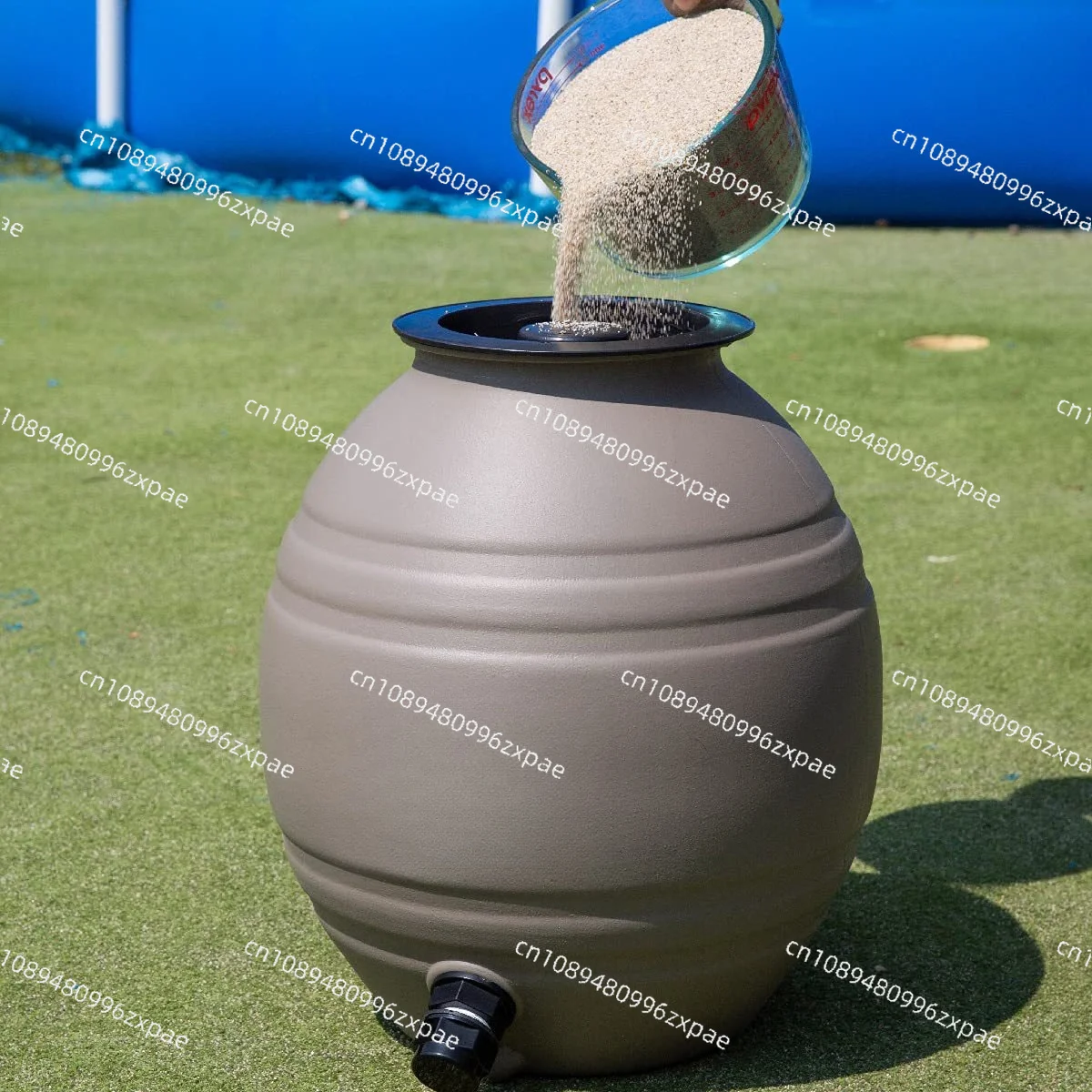 Swimming pool water treatment equipment sand tank filter, landscape water fish pond circulation filtration system
