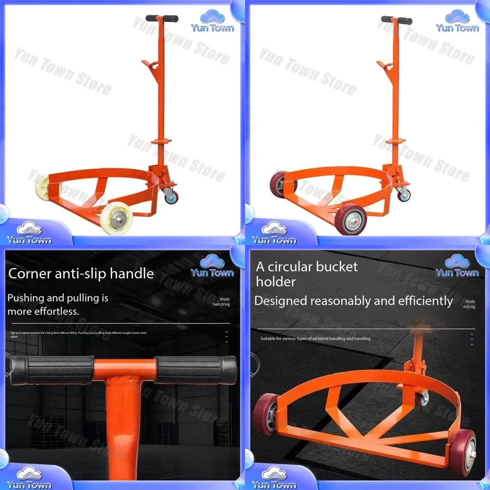 for Multifunctional Iron and Plastic Bucket Hand Truck Portable Translation Bucket Truck for Home Garage Workshop Moving