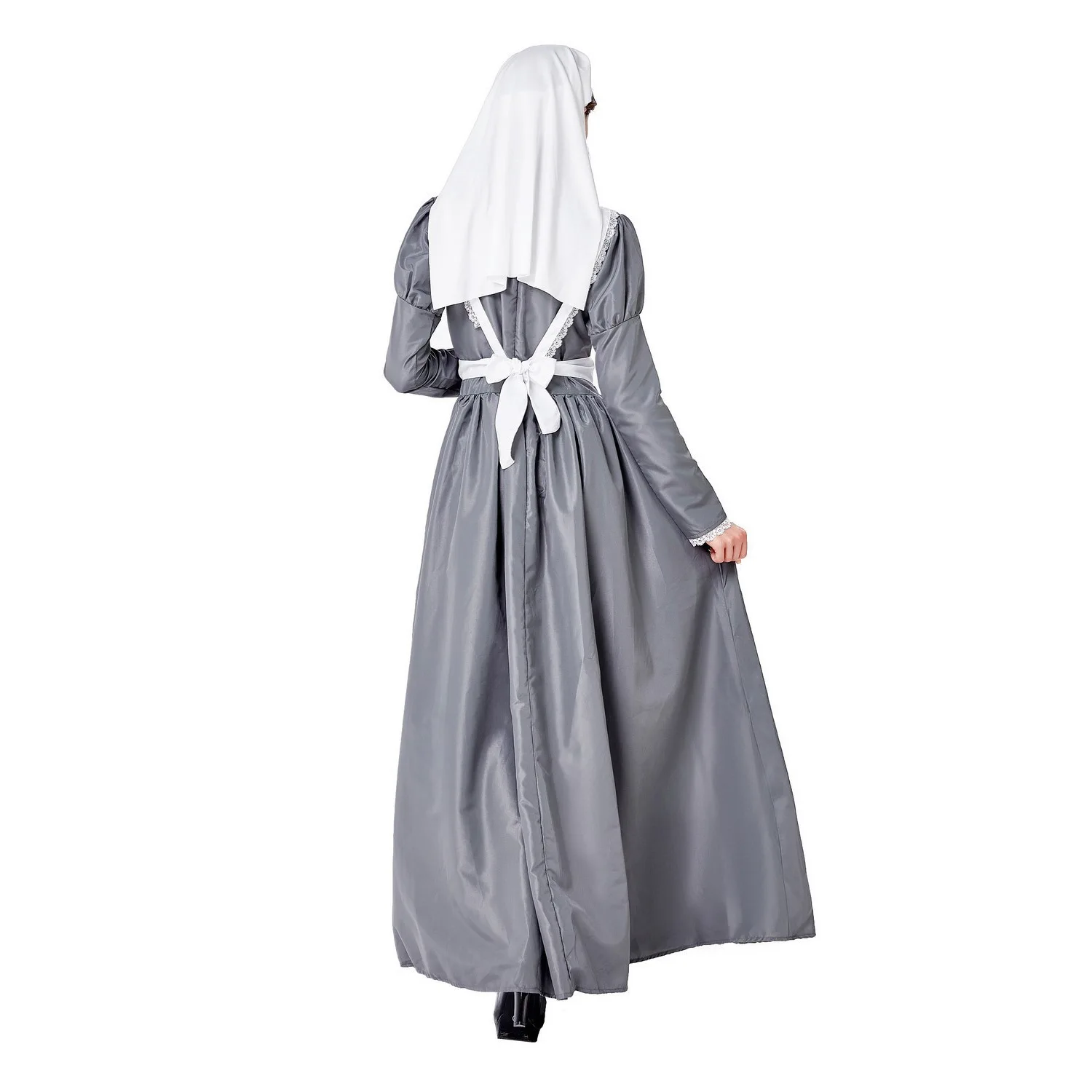 Medieval Retro Nurse Costume loween Cosplay Role-plang Doctor Nurse Long Skirt Women's Ethnic Stage Costume Polyester