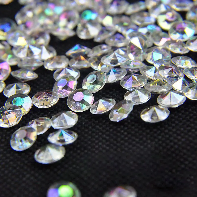 1000Pcs 6/8mm Acrylic Diamond Crystal Confetti DIY Wedding Party Decoration Table Scatter Beads