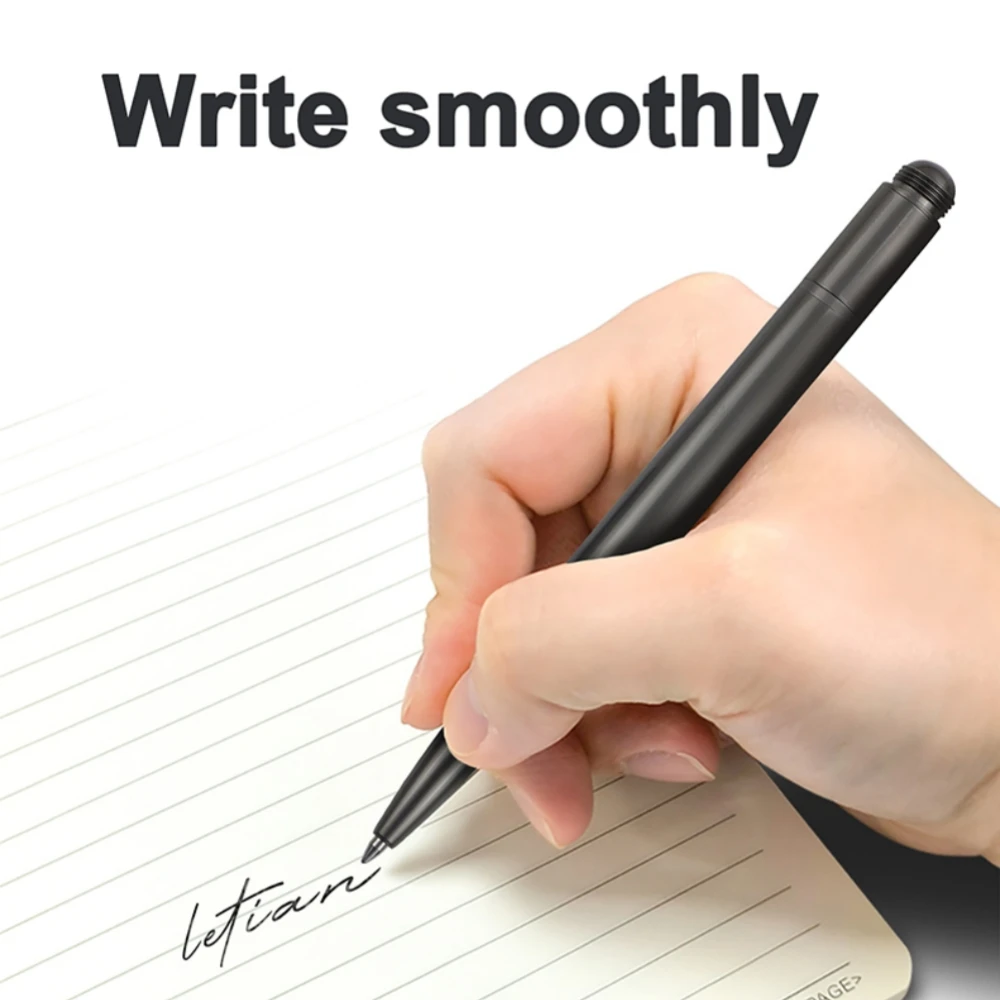 1 PC Portable Dual-Function Pen 2in 1 Metal Signature Ballpoint Pen + Pencil Smooth Writing Easy to Carry Black Ink Perfect Gift