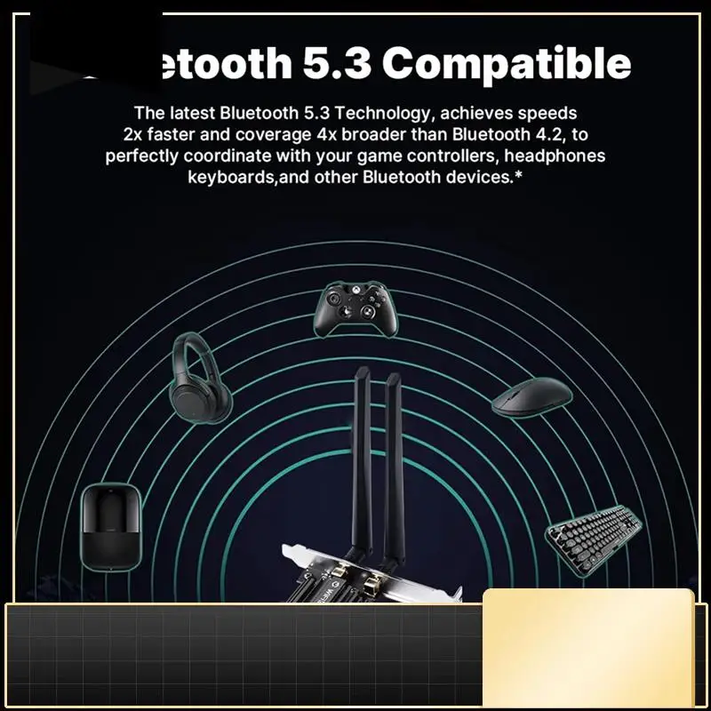

AX5400 Адаптер PCIE Wi-Fi 6E AX5400 Адаптер PCIE 2,4G/5G 802.11AX Беспроводной приемник Netwotk MU-MIMO Forwin10/11-N33R