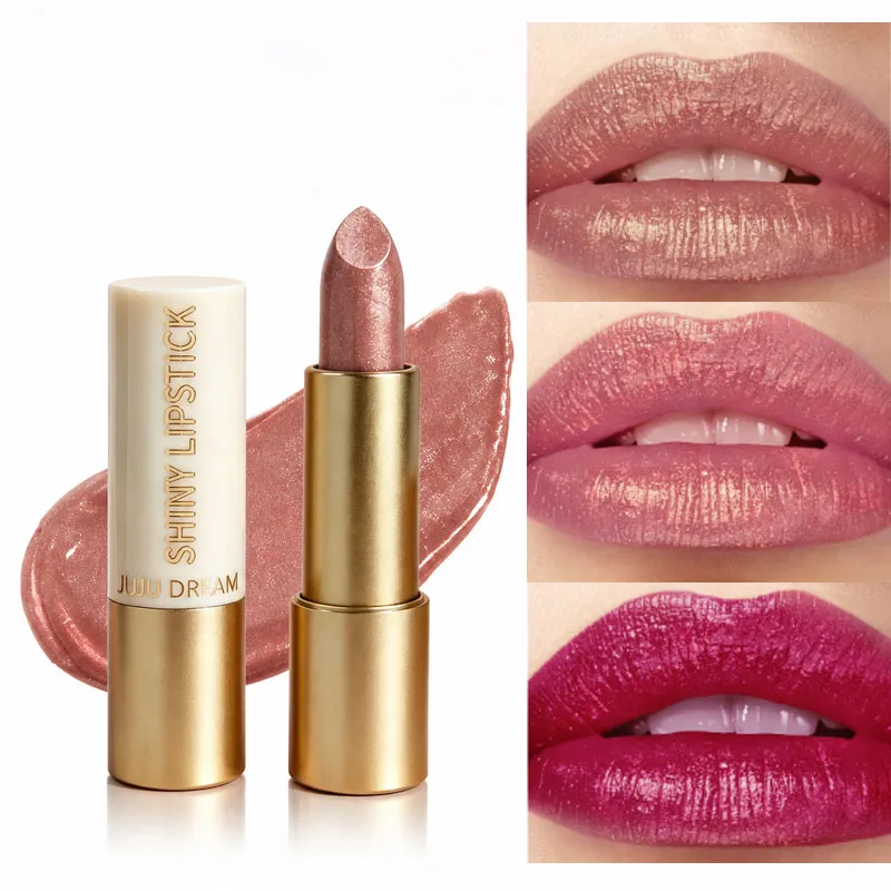 JUJU DREAM Glänzender Glitzer-Lippenstift, wasserfest, langanhaltend, schimmerndes Lippen-Make-up für Frauen