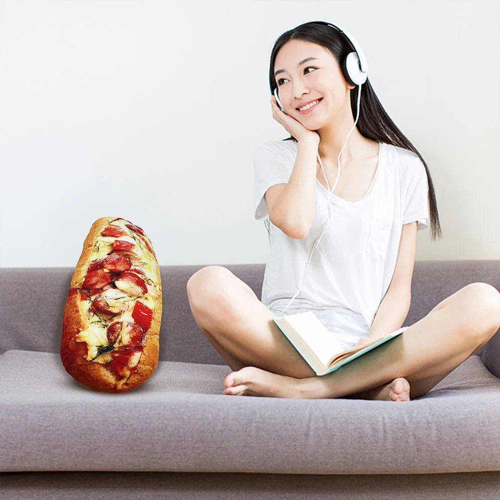 

1 pc Realistic Bread Shape Bolster Soft Durable Zipper Closure For Sofa Chair Car Seat Home Decor Simulation Food Cushion Nap