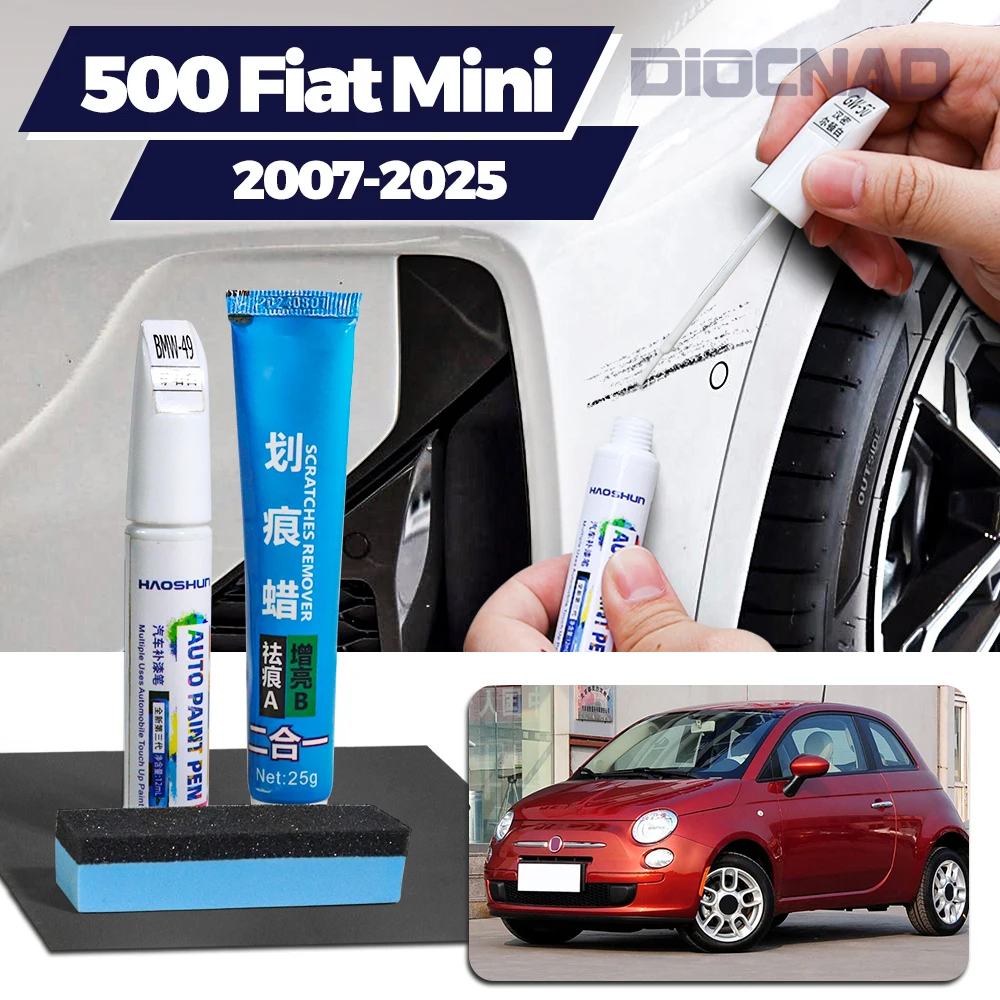 

Car Touch Up Paint Pen Scratch Repair Scratch Remover Wax Paint Care For 500 Fiat Mini MK3 2007-2025 2008 2009 2010 2011 2012